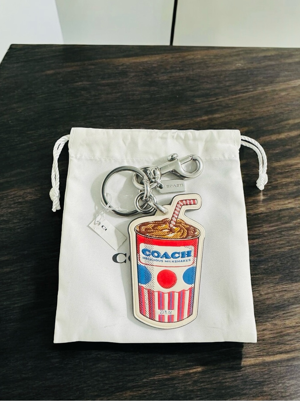 Coach Milkshake Leather Bag Charm - Picture 3 of 3